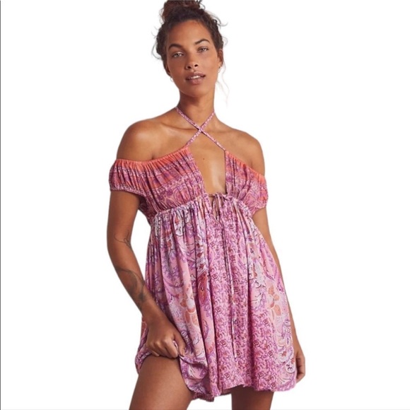 NEW Free People Pastel Bali Mariposa Slip Dress S - Picture 5 of 6